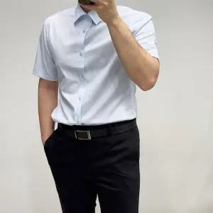 25SS 남성 쿨링 블루 슬림핏 반팔 정장 와이셔츠 BUWSZ2TD62