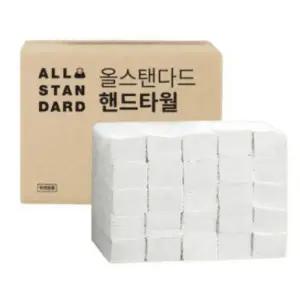 올스탠다드 프리미엄 핸드타월 2겹 흰색 5000매