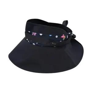 [크로커다일레이디]크로커다일레이디 프린팅 배색 린넨 와이드 썬캡_CLDMH1205