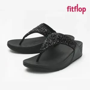 [핏플랍] 루루 쉬머포일 토 포스트 여성 블랙