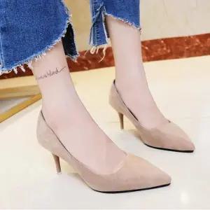 ONM 펌프스힐 힐구두 여성 스웨이드 심플 모던한 구두