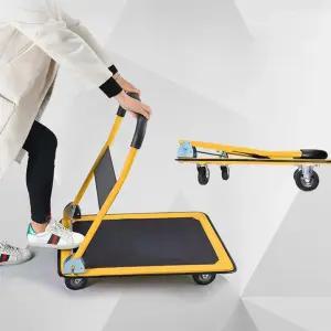 스틸 폴딩 대차 무소음 접이식 카트 구르마 핸드트럭 운반용 바퀴형 핸들카
