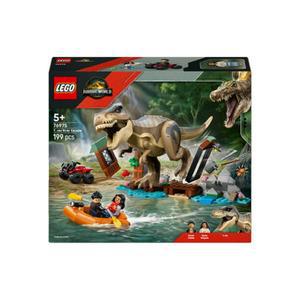 레고 쥬라기월드 티렉스의 공격 보트 탑승 탈출 작전 수업교구 유치원 초등생 어린이 선물