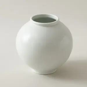 무광 달항아리 인테리어 백자 도자기 3호
