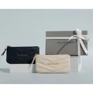 질스튜어트 뉴욕 액세서리 [모마퀼팅] 아이보리 퀼팅 소가죽 지퍼 동전 카드지갑 겸 파우치 JAWA4F861I2