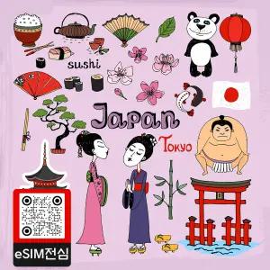 일본 이심 여행 데이터 eSIM 50GB 180일