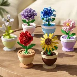[퍼즐피플]나노블럭 미니 꽃송이 화분 플라워 6종 세트 2025조각(PCS)