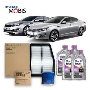 1세대 K5 LPG 2.0 누우전용 11년8월-13년식 (순정에어필터+순정오일필터+ 모빌 합성유)3종세트 4L
