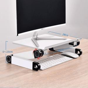 높은모니터받침대 높이 조절 컴퓨터 넷메이트 리프트 높이조절가능 블랙 스탠다드 유리