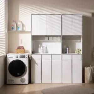 MN2073 3칸 상부장 일체형 키큰 분리수거함 900