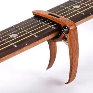 집게형 우드 기타 카포/기타카포/일렉카포/연주카포/집게카포/코드잡기/조옮기카포/어쿠스틱카포/베이스카