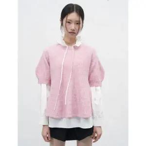 매장정품 제너럴아이디어 벌룬 플레어 하프 니트 풀오버 [PINK] WBE3L05522