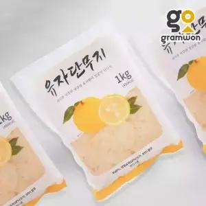유자 단무지 10kg(1kgX10팩) 코우 대용량 업소용
