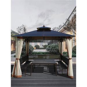 정자 3x3m 3석 테이블 모기장 커튼