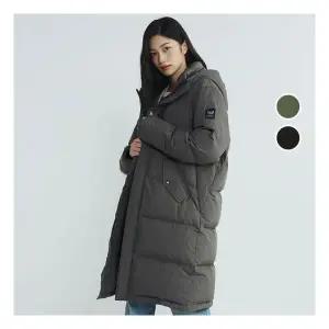 버커루 남녀공용 지퍼포켓 후드 롱다운 점퍼 B234DW030P 1003597