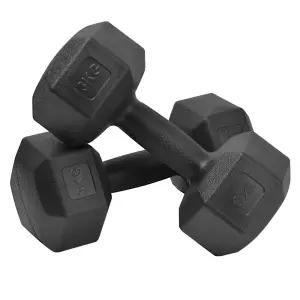 코멧 스포츠 육각 덤벨 아령 블랙 3kg 2개