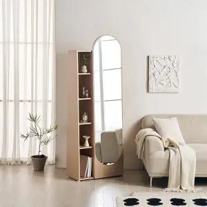 [삼익가구]노아 라운드 확장형 와이드 수납 전신 거울