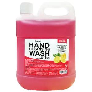 오릭스 물비누 레몬향 4L(4.1kg) 핸드워시 손세정제 주방 욕실 관공서 마트 백화점 업소용 세정제