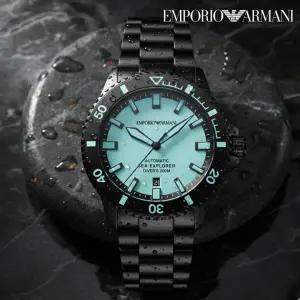 [엠포리오아르마니]오토매틱 다이버 명품 블랙 남자메탈시계 AR60084