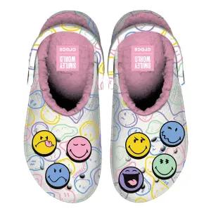 [크록스](하남점)[남여공용] 스마일 클래식 라인드 클로그 211696-90H 크록스 샌들 슬리퍼 지비츠 털크...