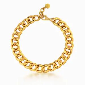 [한국금다이아몬드] 순금 팔찌 할로우 볼륨 커브 24K