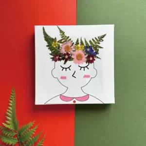 노인유치원 인지교육 미술수업 압화로 얼굴도안 꾸미기 동아리 만들기 중학생 창체활동