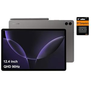 삼성 갤럭시 탭 S9 FE+ 플러스 안드로이드 태블릿(12.4 u201D 터치스크린, 8GB RAM, 256GB 스토리지, 18시간 긴 배터리 수명, S펜, 전면 카메라 1대 + 후면 카메라 2대, 경량 내구성 디자인) SM-X610, 그레이