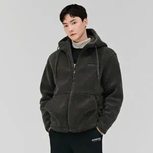 [하프클럽/체이스플러스]체이스컬트 공용 양털 보아 후드 집업 DFRU4323D