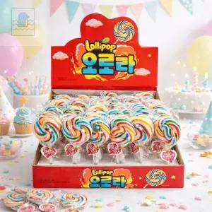 호야댁디자인 오로라 롤리팝 막대사탕 15G 48개입 수험생선물