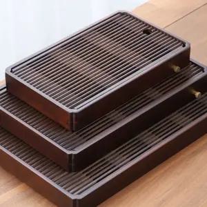 다도 차반 다기판 찻상 소형 찻잔 퇴수기 다판 30x85x4cm 문정 보이차