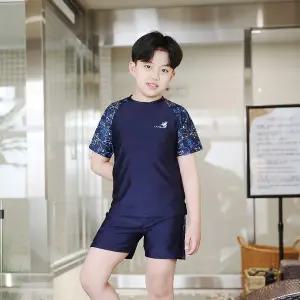 초등 남아 주니어 수영복 생존수영 래쉬가드 워터파크 강습용 반팔 실내수영복