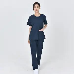 여성용 라운드넥 스크럽복 상하세트 간호복 간호조무사 물리치료사 병원유니폼 진료복 요양보호사 병원유니폼