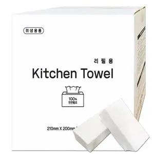 [어스프렌드]에버크린 백색 뽑아쓰는 키친타올 리필 2000매