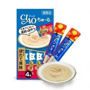 이나바 챠오츄르 SC-77 참치가리비관자(4p x 6개)/츄루/대용량/길고양이/간식/츄르/새끼/반려묘/추류/스프