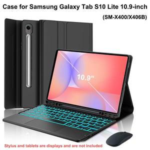 갤럭시 탭 S10 라이트 5G 10.9인치용 케이스, 10.9 SM-X400/X406B용 블루투스 키보드 커버