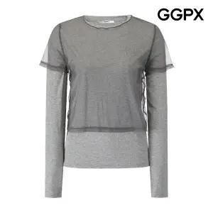 [GGPX] 레이스 레이어드 포인트 티셔츠 (GQ2TS006F)