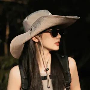 챙 4배 넓은 큰 간지 카우보이 모자 골프 UV차단