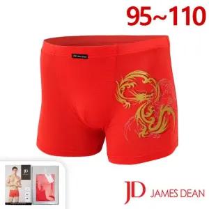 섹시 골든레드 황금용 자카드 남성 드로즈 사각팬티1종[JHMDY081]95-110 행운 빨간팬티