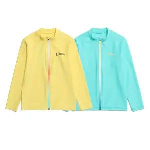 [내셔널지오그래픽키즈]K232URG730 그라데이션 백그래픽 집업래쉬가드 2종택1