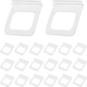 창문 스크린 풀 탭 20팩 투명 중공 플랫 스플라인 채널 트 교체 수리 클립 키트 프레임 센터 브레이스