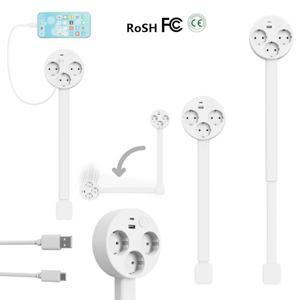 EU 전기 콘센트 확장 플러그 벽 소파 뒤, 침대 옆 탁자, 책상용 소켓