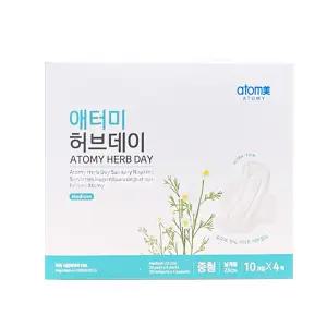 애터미 허브데이 생리대 중형 (10개입 x 4팩) 23cm 사이즈