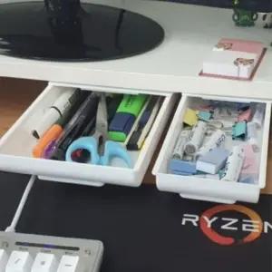 책상밑 화이 중형 서랍 히든 붙이는 슬라이딩책상서랍/히든서랍/부착/슬라이딩/공간활용/수납공간/데스크