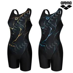 아레나 여성수영복 마블웨이브 3부 반신 레이서백 A6SL1LD33