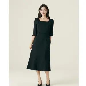 (스타필드 안성 로엠)스퀘어넥 머메이드 7부 롱 원피스_RMOWF4TST3