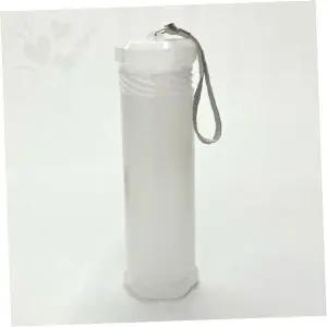 미술 서예 붓 보관 휴대용 원통형 케이스 투명 플라스틱 손잡이 스트랩 학생 화가