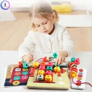 f04 탑브라이트 러닝박스 도형실꿰기/블럭/퍼즐/놀이