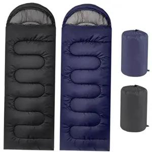 야외 침낭 경량 후드 사계절 캠핑 침낭 백패킹 겨울 휴대용 담요 침구 매트