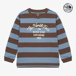 [노스페이스] [노스페이스키즈 공식] NT7TR55S 키즈 엘로웬 롱슬리브 티 BLUE GRAY
