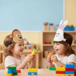 청양 역할놀이 머리띠 (B세트 20종) 동물 가면 헤어밴드 등장인물 전래동화 연극 동극